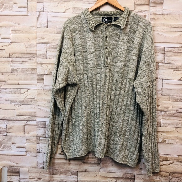 Vintage Xtreme Gear Grey Knit Sweater Mens XLarge. - Picture 5 of 12